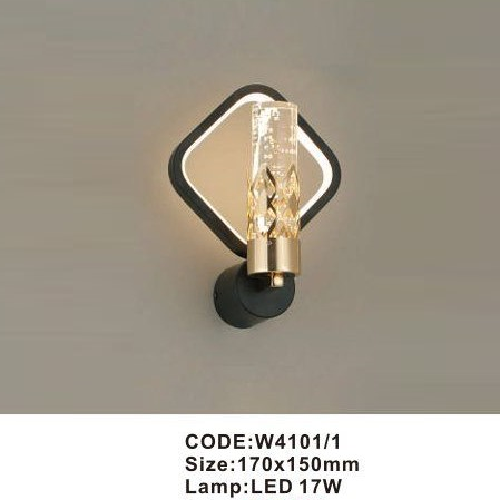 CODE: W4101/1: Đèn gắn tường LED - KT: 170mm x 150mm - Đèn LED 17W