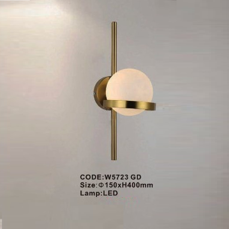 CODE: W5723 GD: Đèn gắn tường LED - KT: Ø150mm x H400mm - Đèn LED