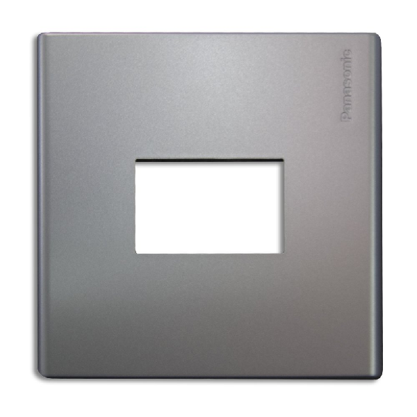 WEB7811MW: Mặt vuông dùng cho 1 thiết bị,   màu trắng ánh kim
