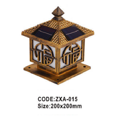 CODE: ZXA - 015: Đèn gắn tường ngoài trời NLMT - KT: L200mm x H200mm - Đèn LED