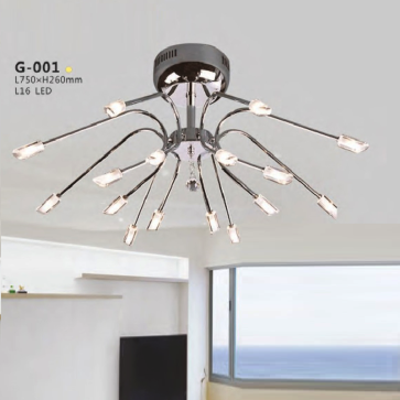 TCT - G-001: Đèn chùm ý 16 bóng - KT: L750mm x H260mm - Bóng đèn ghim LED x16 bóng