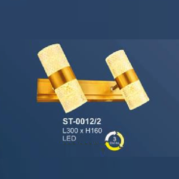 AN - ST - 0012/2: Đèn rọi tranh/roi gương đôi - KT: L300mm x H160mm - Đèn LED đổi 3 màu
