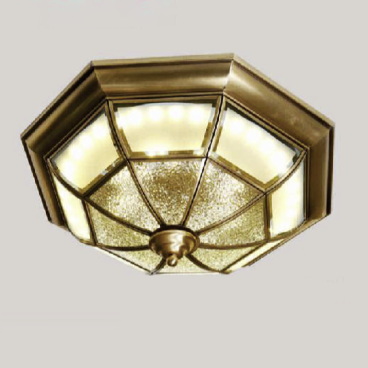 AN - MĐ - 002S/450: Đèn ốp trần đồng chao thủy tinh - KT: Ø450mm - Đèn LED ánh sáng đổi 3 màu