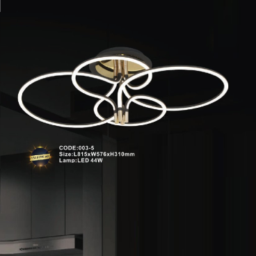 CODE: 003-5: Đèn áp trần LED - KT: L815mm x W576mm x H310mm  - Đèn LED 44W ánh sáng đổi 3 màu