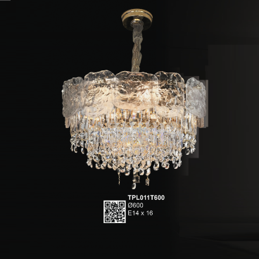 TPL011T600: Đèn thả Phale - KT: Ø600mm - Bóng đèn E14 x 16 bóng