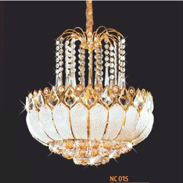 NC 015: Đèn chùm Phale - KT: Ø500mm x H500mm + 400mm - Bóng đèn chân E14 x 8 bóng