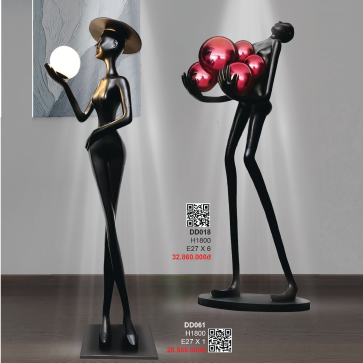 DD018: Đèn đứng - KT: H1800mm - Bóng đèn E27 x 6 bóng