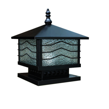 HF - 01B: Đèn gắn đầu trụ - KT: 250mm x 250mm x H250mm - Bóng đèn E27 x 1