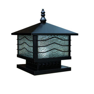 HF - 01C: Đèn gắn đầu trụ - KT: 300mm x 300mm x H300mm - Bóng đèn E27 x 1