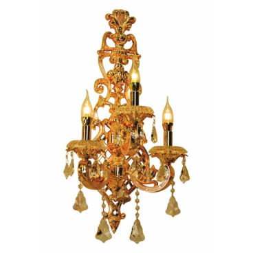 E - VC - 039/3: Đèn vách nến bao bóng - KT: L380mm x W260mm x H700mm - Đèn nến chân E14 x 3 bóng