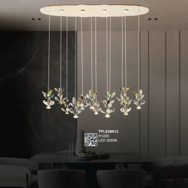 TPL039N12: Đèn thả Phale  gắn ngang - KT: H1200mm - Đèn LED ánh sáng vàng 3000K