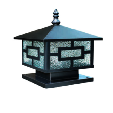 HF - 03E: Đèn gắn đầu trụ - KT: 400mm x 400mm x H350mm - Bóng đèn E27 x 1