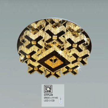 35 - OTPL05: Đèn áp trần Phale LED - KT: Ø600mm x H140mm - Đèn LED đổi 3 màu