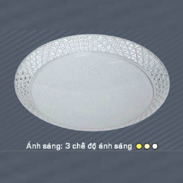 AFC 056: Đèn ốp trần 22W - KT: Ø400mm x H70mm - Ánh sáng đổi 3 màu trắng/vàng/trung tính