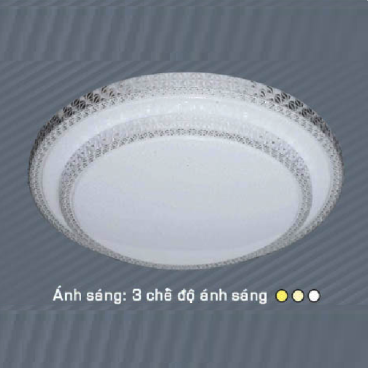 AFC 057:  Đèn ốp trần 36W - KT: Ø490mm x H95mm - Ánh sáng đổi 3 màu trắng/vàng/trung tính