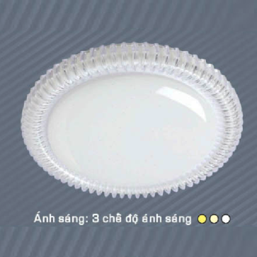 AFC 060: Đèn ốp trần 22W - KT: Ø400mm x H70mm - Ánh sáng đổi 3 màu trắng/vàng/trung tính