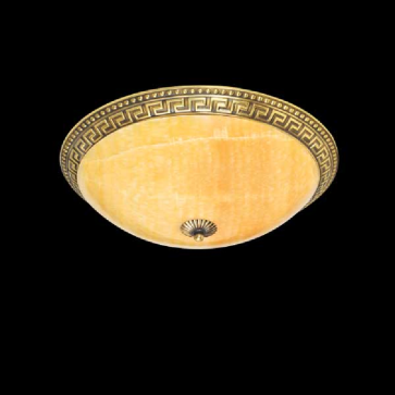 BTD - 07: Đèn ốp trần đồng chao đá - KT: Ø300mm - Đèn LED 12W x 2 - Ánh sáng đổi 3 màu