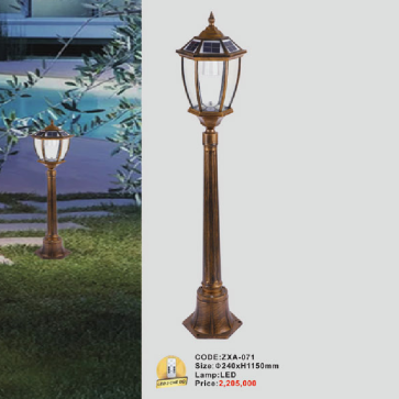 CODE: ZXA - 071: Đèn trụ sân vườn NLMT