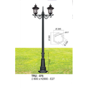 TRỤ 075: Đèn trụ sân vườn chất liệu hợp kim 2 bóng