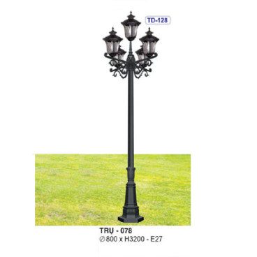 TRỤ 078: Đèn trụ sân vườn chất liệu hợp kim 5 bóng
