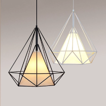 THCN 09/ Đèn / Trắng  : Đèn thả đơn, chao vải - KT: Ø280mm - Bóng đèn E27 x 1 bóng