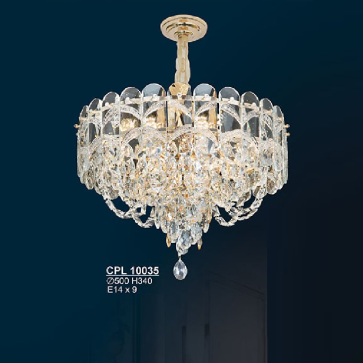 S - CPL 10035: Đèn thả Phale - KT: Ø500mm x H340mm - Bóng đèn E14 x 9 bóng