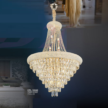 CPL 10042: Đèn thả Phale K5 - KT: Ø800mm  x H1050mm - Bóng đèn chân E14 x 23 bóng