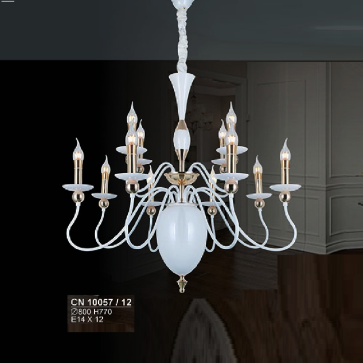 S - CN 10057/12: Đèn chùm nến 12 tay - KT: Ø800mm x H770mm - Bóng đèn E14 x 12 bóng