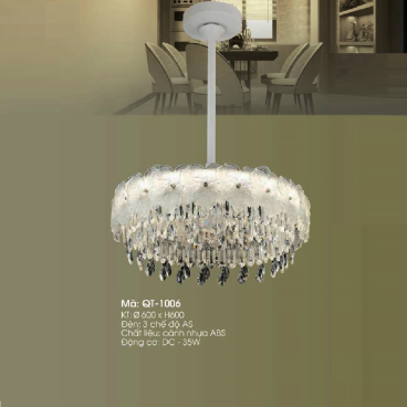 QT - 1006: Quạt trần đèn Led