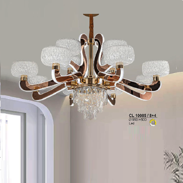CL 10083/8 +4: Đèn chùm LED 12 tay - KT: Ø950mm x H500mm - Đèn LED đổi 3 màu