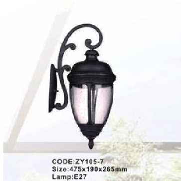 CODE: ZY105-7: Đèn gắn tường ngoài trời - KT: 475mm x 190mm x 265mm - Đèn E27 x 1 bóng