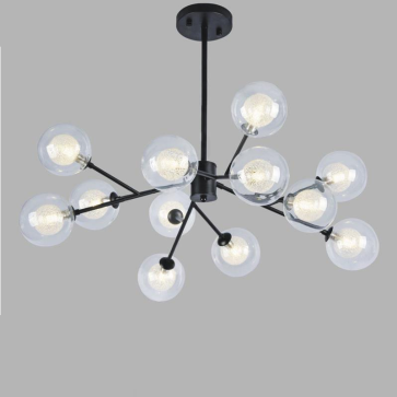 VE - T - 1065/12: Đèn chùm chao quả bi LED 12 bóng - KT: Ø800mm x H900mm - Đèn LED G4 x 12 bóng