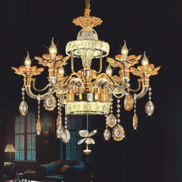 NC 9606/6LED: Đèn chùm nến 6 tay - KT: Ø700mm x H700mm +500mm - Bóng đèn E14x6 bóng