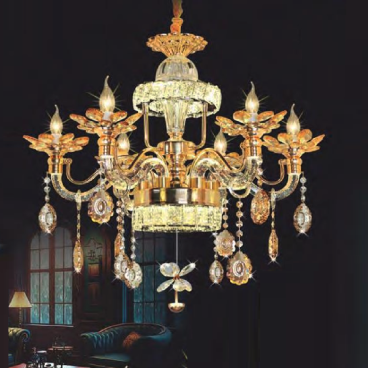 NC 9606/6LED: Đèn chùm nến 6 tay - KT: Ø700mm x H700mm +500mm - Bóng đèn E14x6 bóng