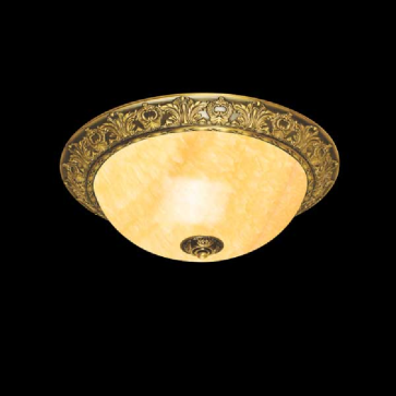 BTD - 11: Đèn ốp trần đồng chao đá - KT: Ø300mm - Đèn LED 12W x 2 - Ánh sáng đổi 3 màu