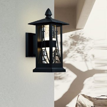 AC 11-28: Đèn gắn tường ngoài trời LED - KT: 150mmx150mm x H280mm - Đèn LED 14W ánh sáng vàng 3000K