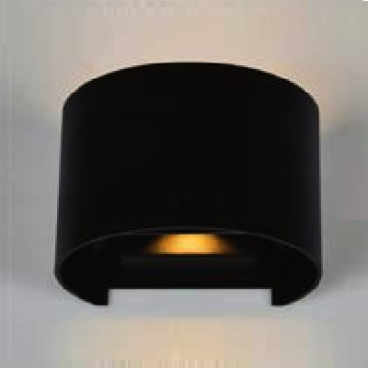 AN - VL - 1108/BK:  Đèn gắn tường ngoài trời - KT: L135mm x H115mm - Đèn LED 10W ánh sáng vàng - Điều chỉnh góc chiếu sáng