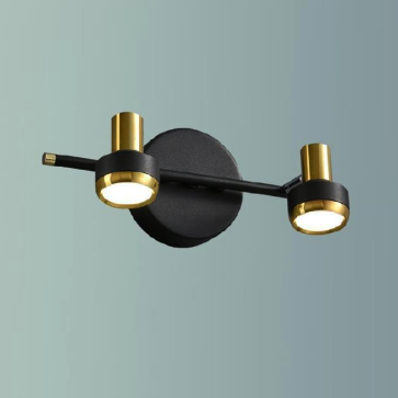 355 - RTA110T2 Đen: Đèn rọi tranh/rọi gương 2 bóng - KT: L300mm x H150mm - Đèn LED ánh sáng vàng 4000K