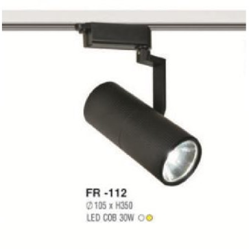 FR-112: Đèn rọi ray LED COB 30W - KT: Ø105mm x H350mm - 1 chế độ ánh sáng (trắng/vàng)