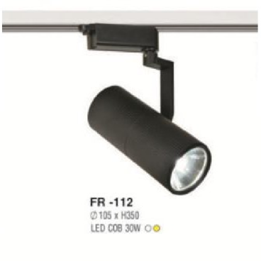 FR-112: Đèn rọi ray LED COB 30W - KT: Ø105mm x H350mm - 1 chế độ ánh sáng (trắng/vàng)