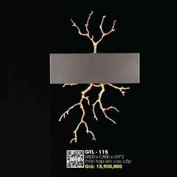 GTL -115: Đèn gắn tường LED  - KT: W500mm x H800mm - Đèn LED G9 x 2 bóng