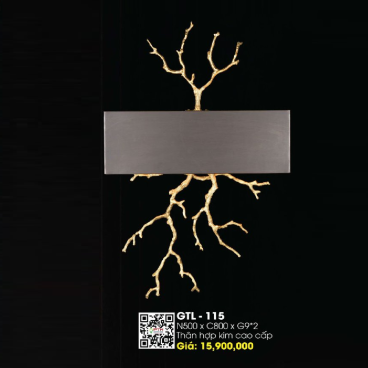 GTL -115: Đèn gắn tường LED  - KT: W500mm x H800mm - Đèn LED G9 x 2 bóng