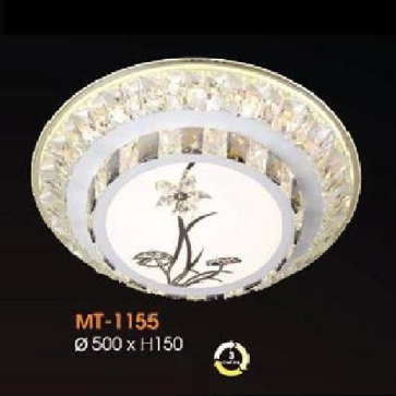 VE - MT -1155:  Đèn áp trần vuông LED - KT:  Ø500mm x H150mm - Đèn LED  đổi 3 màu