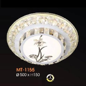 VE - MT -1155:  Đèn áp trần vuông LED - KT:  Ø500mm x H150mm - Đèn LED  đổi 3 màu