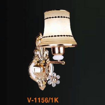 VE - V - 1147/K: Đèn gắn tường đơn - KT: L120mm x H350mm - Bóng đèn E27 x 1