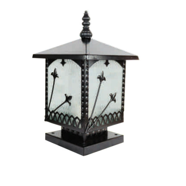 HF 116: Đèn gắn đầu trụ - KT: 200mm x 200mm x H300mm - Bóng đèn E27 x 1