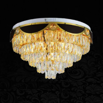 MO - 1195: Đèn áp trần LED thủy tinh Phale - KT: Ø600mm x H300mm - Bóng đèn E14 x 13 bóng