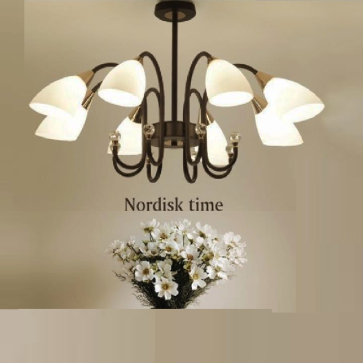 TTK11T8: Đèn chùm 8 tay - KT: Ø880mm x H420mm - Bóng đèn E27 x 8 bóng