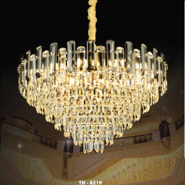 TH - 8219: Đèn thả Phale K9 cao cấp - KT : Ø800mm x H1000mm - Đèn E14 x 16 bóng