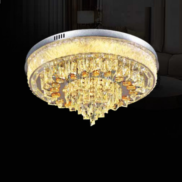 MO - 1222: Đèn áp trần LED thủy tinh /Phale - KT: Ø600mm x H350mm - Đèn LED đổi 3 màu - Remote